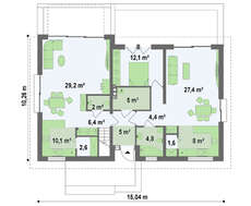 Проект дома на две семьи