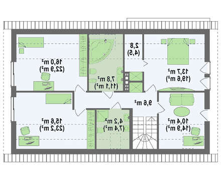 Проект дома на две семьи