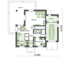 Проект дома в традиционном стиле общей площадью 240 кв.м.