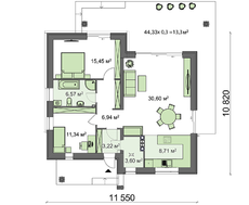 Проект компактного коттеджа хай-тек