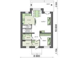 Проект мансардного дома площадью 126 кв.м.