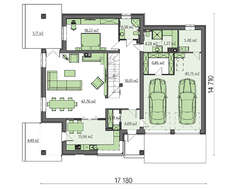 Проект современной комфортной усадьбы с баней на первом этаже