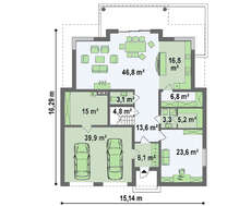 Проект классической виллы с бильярдной и сауной
