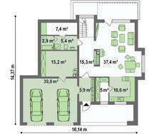 Проект просторного двухэтажного дома с сауной