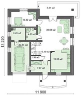 Оригинальный проект красивого коттеджа с кирпичным фасадом