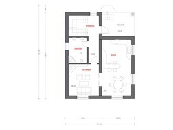 Одноэтажный коттедж с мансардой и красивыми балконами