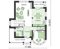 Стильный необычный двухэтажный особняк