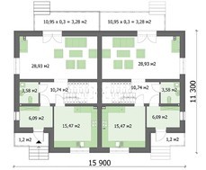 Изысканный стильный 1,5-этажный коттедж