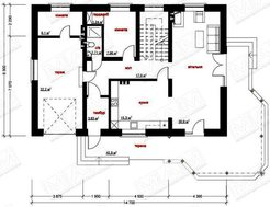 Загородный коттедж с кирпичным фасадом