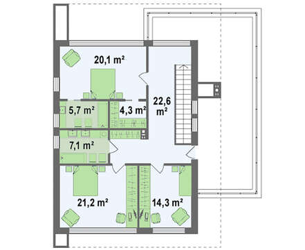 Проект современного двухэтажного дома с гаражом