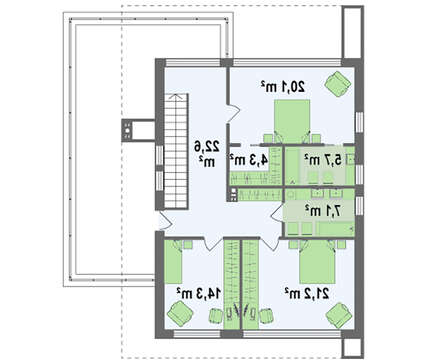 Проект современного двухэтажного дома с гаражом