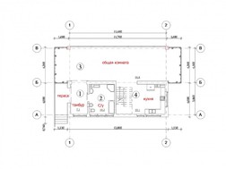 Проект современного наполовину стеклянного коттеджа с гаражом в цоколе