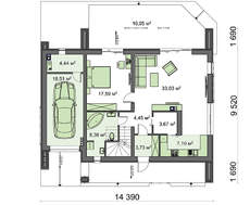 Проект двухэтажного дома площадью 211 кв.м.