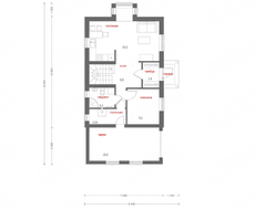 Проект каркасного коттеджа с гаражом