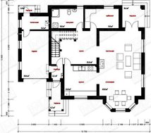 Проект добротного особняка с мансардой и гаражом