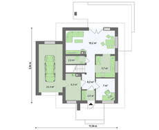 Версия проекта дома 4M116 с гаражом