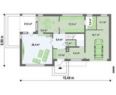 Готовый проект двухэтажного площадью 163 кв.м.