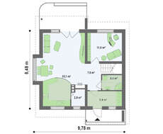 Проект дома 9 на 9