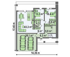 Современный стильный дом на две семьи с шикарными террасами
