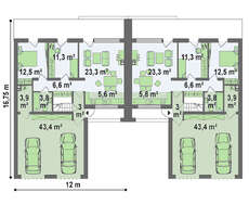 Проект современного таунхауса
