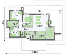 Проект современного комфортного одноэтажного дома