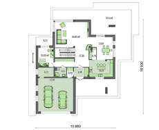Проект шикарного современного двухэтажного дома со вторым светом
