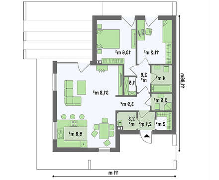 Современный дом с оригинальным фасадом и стильной террасой
