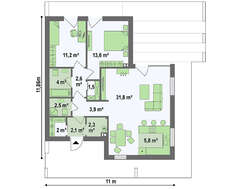 Современный дом с оригинальным фасадом и стильной террасой
