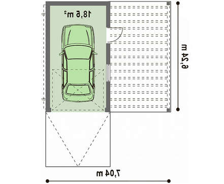 Проект гаража на одну машину с уютной террасой