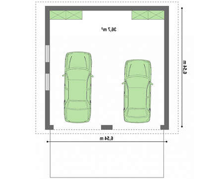 Классический гараж на 2-е машины