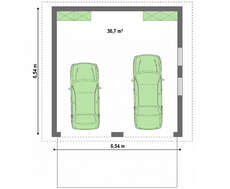 Классический гараж на 2-е машины