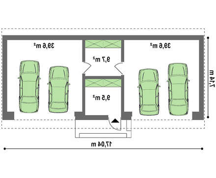 Проект большого гаража на 4 машины