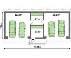 Проект большого гаража на 4 машины