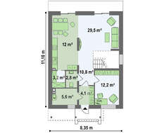 Классический двухэтажный дом по типу 4M628 без гаража