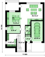 Красивый современный коттедж в стиле модерн