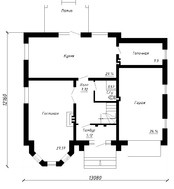 Респектабельный коттедж с витражными окнами
