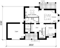 Комфортный двухэтажный дом с фактурным фасадом