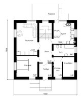 Дачный дом с гостевой на 1-м этаже