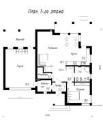 Проект коттеджа с сауной на втором этаже