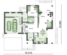 Проект двухэтажного изящного коттеджа