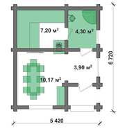 Уютная баня из сруба