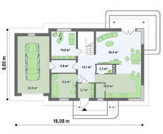 Проект загородного коттеджа 200 м²