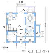 Архитектурный проект загородного дома 130 m²