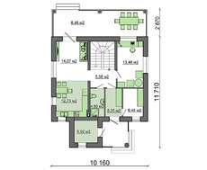 Проект небольшого двухэтажного светлого дома