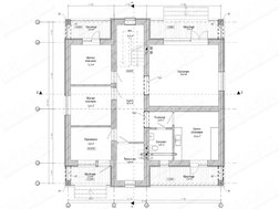 Проект коттеджа с балконами площадью 240 m²