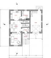 Проект небольшого загородного двухэтажного дома 130 m²