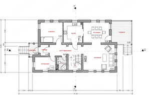 Архитектурный проект 2х этажного небольшого дома 190 m²