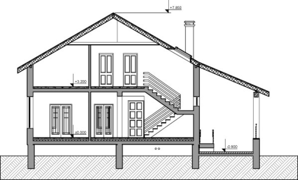 Проект загородного особняка с гаражом и зимним садом Проект загородного особняка с гаражом и зимним садом