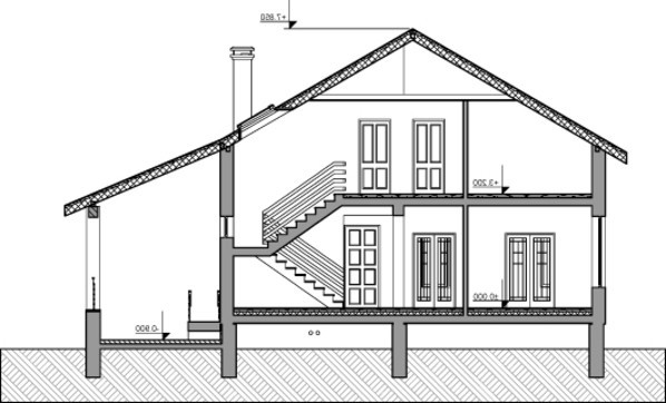 Проект загородного особняка с гаражом и зимним садом Проект загородного особняка с гаражом и зимним садом