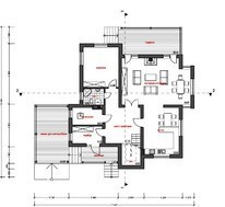 Проект жилого загородного дома с навесом для автомобиля